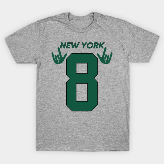 NY Jets Number AR8 Hands T-Shirt by Sleepless in NY